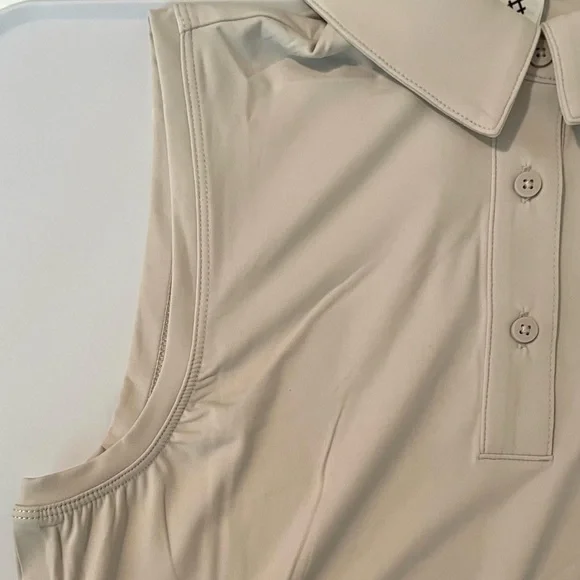 NWT Rhone Course to Court Sleeveless Polo in Sand XS UPF 50+ - Picture 11 of 11